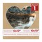 Beige Suede Mat Board for 12x12 Frames - Heart Opening for 10x10 Photos
